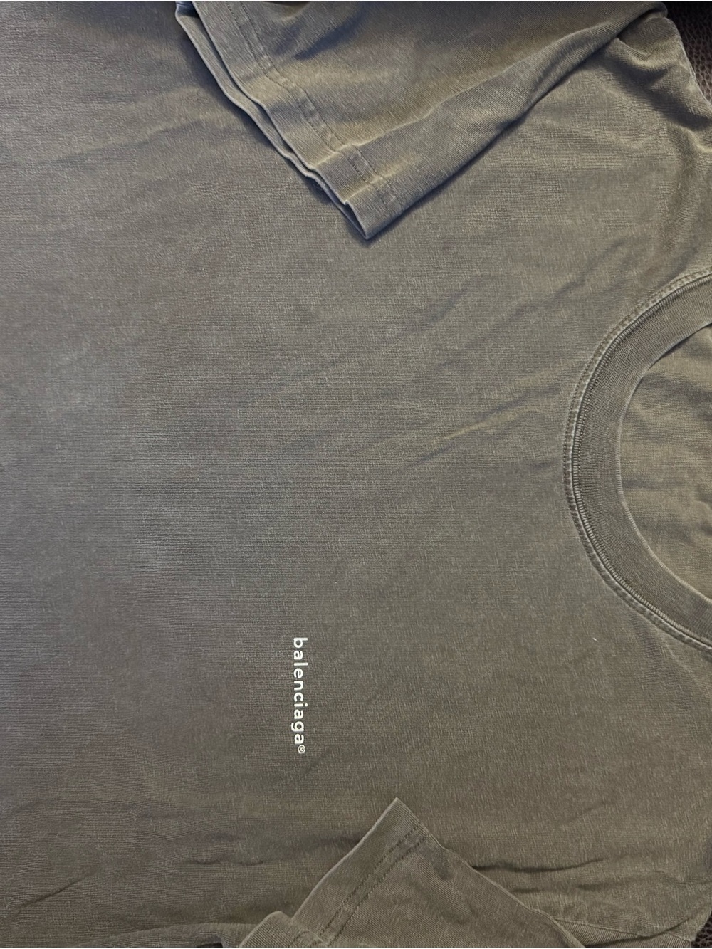 Balenciaga Black Tee with Small White Logo - Picture 3 of 3